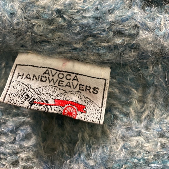 Vintage Avocado Handweavers 100% hand knitted pure wool cardigan sweater Medium - Picture 3 of 11